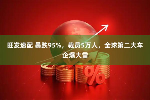 旺发速配 暴跌95%，裁员5万人，全球第二大车企爆大雷